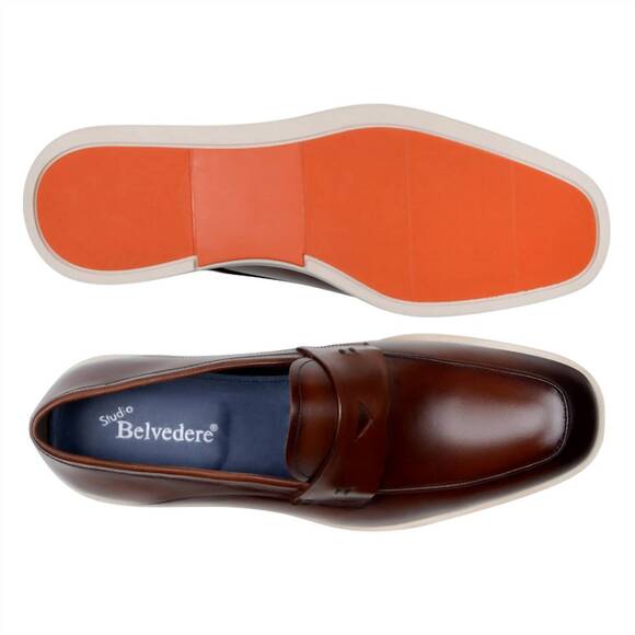 NEW BELVEDERE men\'s maurizio hybrid penny loafer in cognac main image 4